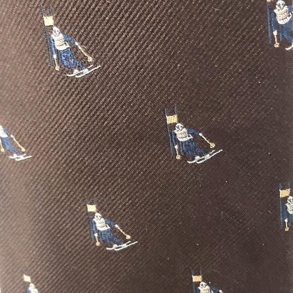 Vintage Nordstrom Silk Necktie - Downhill Skier - Picture 4 of 4